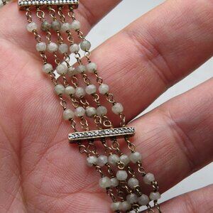 14k *925 Sterlin Silver Emerlad Bracelet